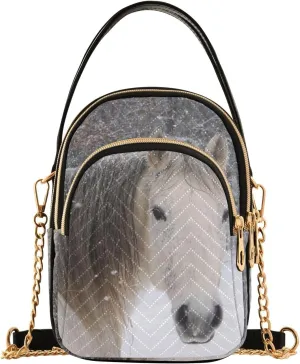 Women's Wave Cross Body Chest Bag, 52 inch Gold Chain Shoulder Handbag Purse