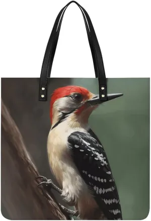 Woodpecker Large Leather Handbags Women Fashion Handbag Multifunctional Travel Bag It Is A Great Gift for Mothers, Teachers, Friends, Bridesmaids