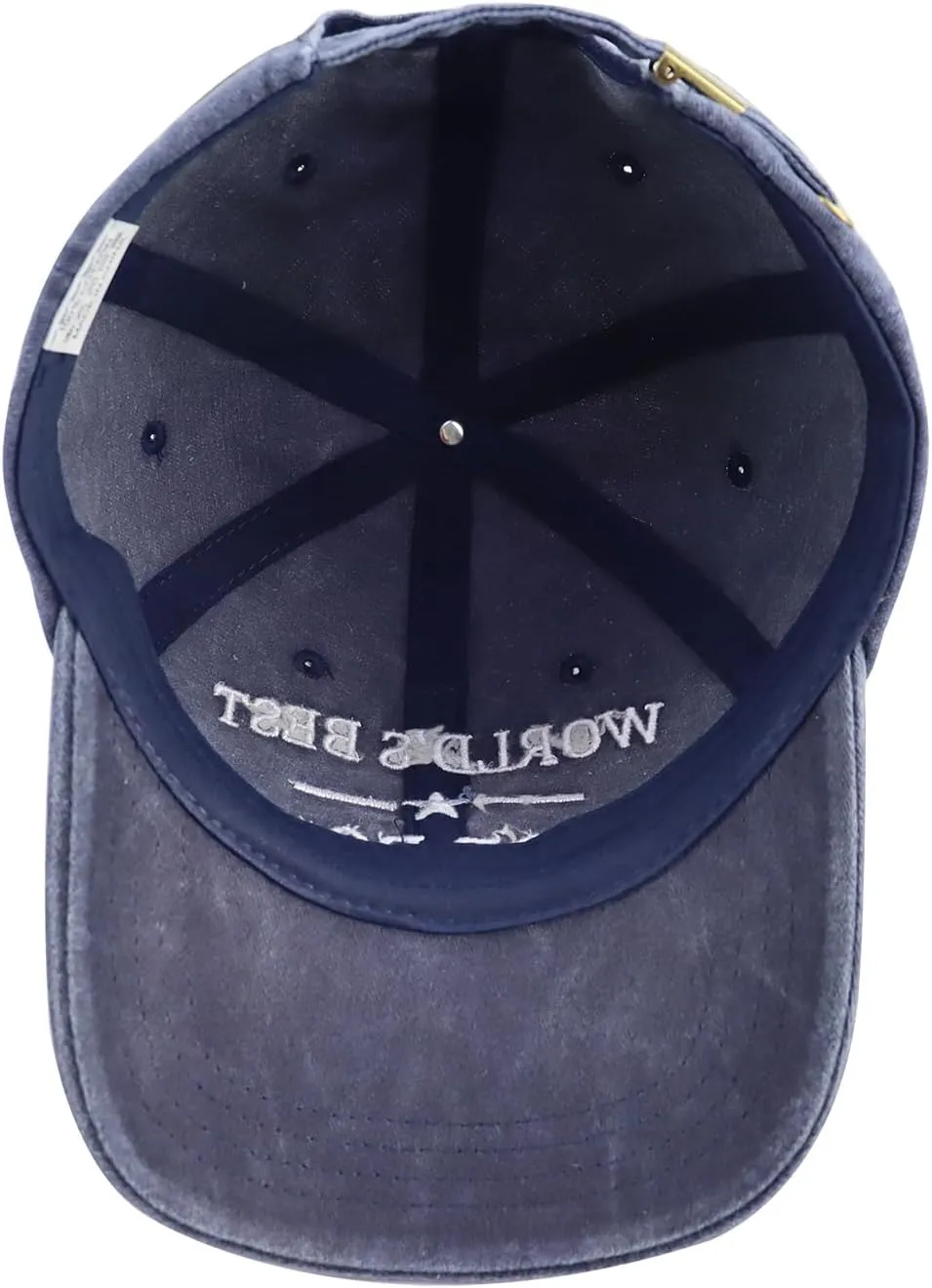 World's Best Poppop Hat for Men, Funny Adjustable Cotton Embroidered Grandpa Baseball Cap