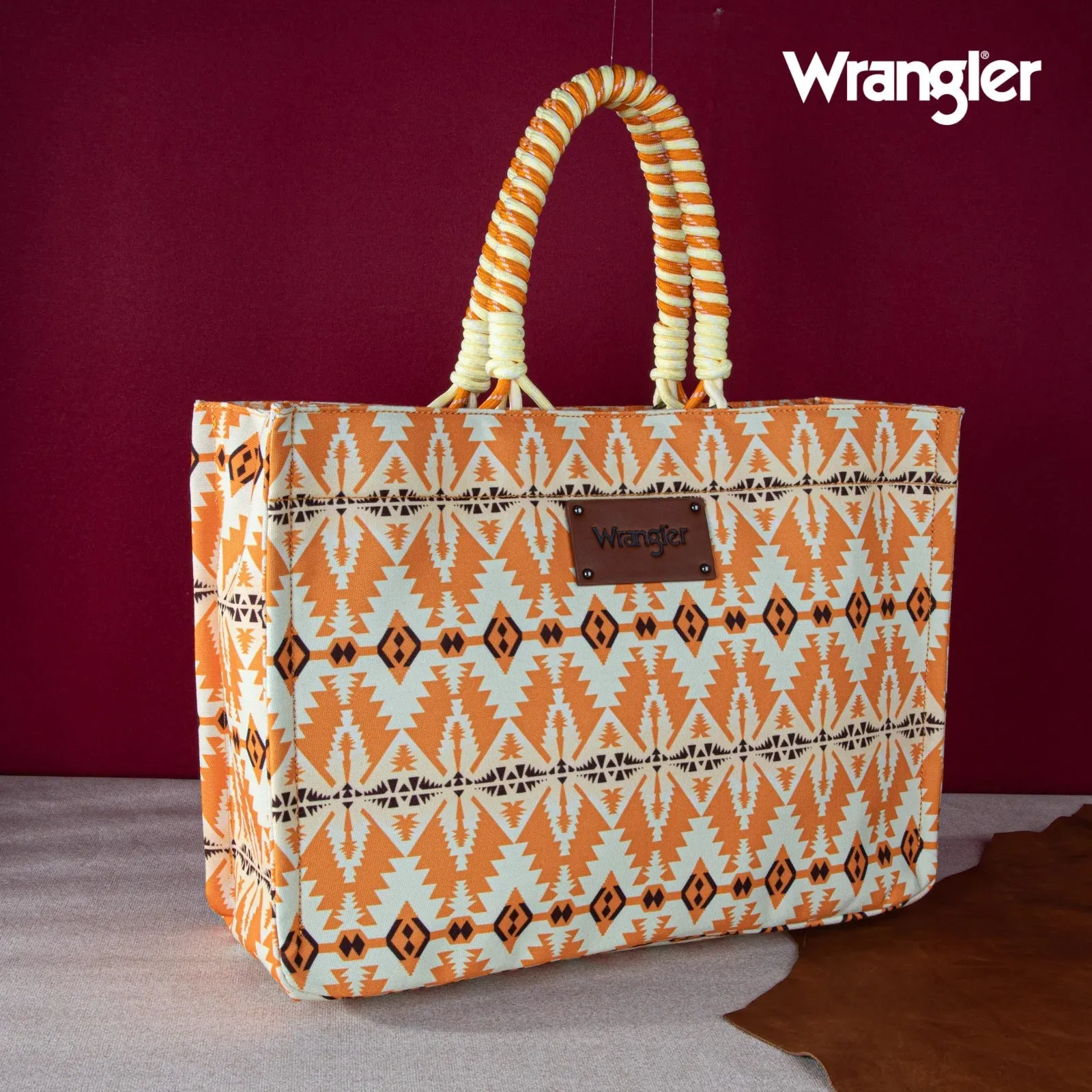 Wrangler Cowboy and Wrapped Handle Tote Bag