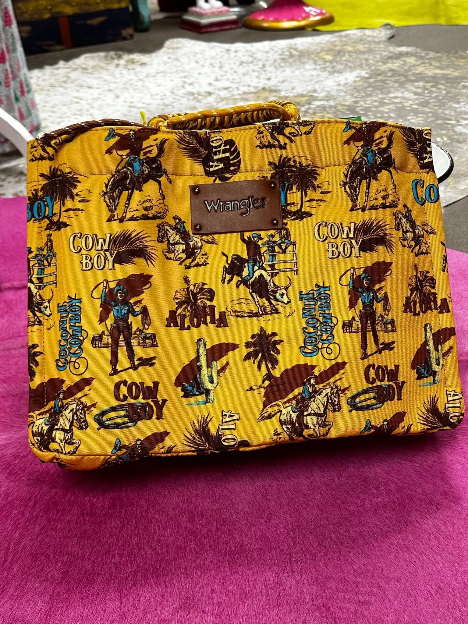 Wrangler Cowboy and Wrapped Handle Tote Bag