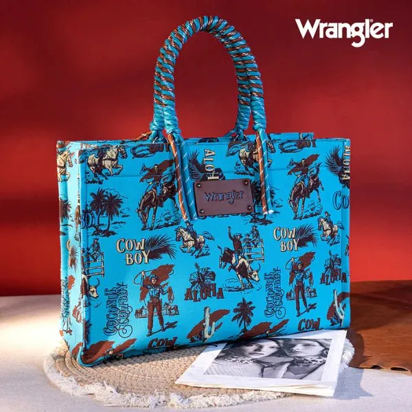 Wrangler Cowboy and Wrapped Handle Tote Bag