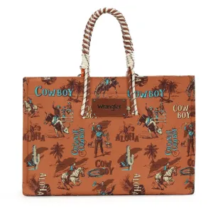 Wrangler Cowboy and Wrapped Handle Tote Bag