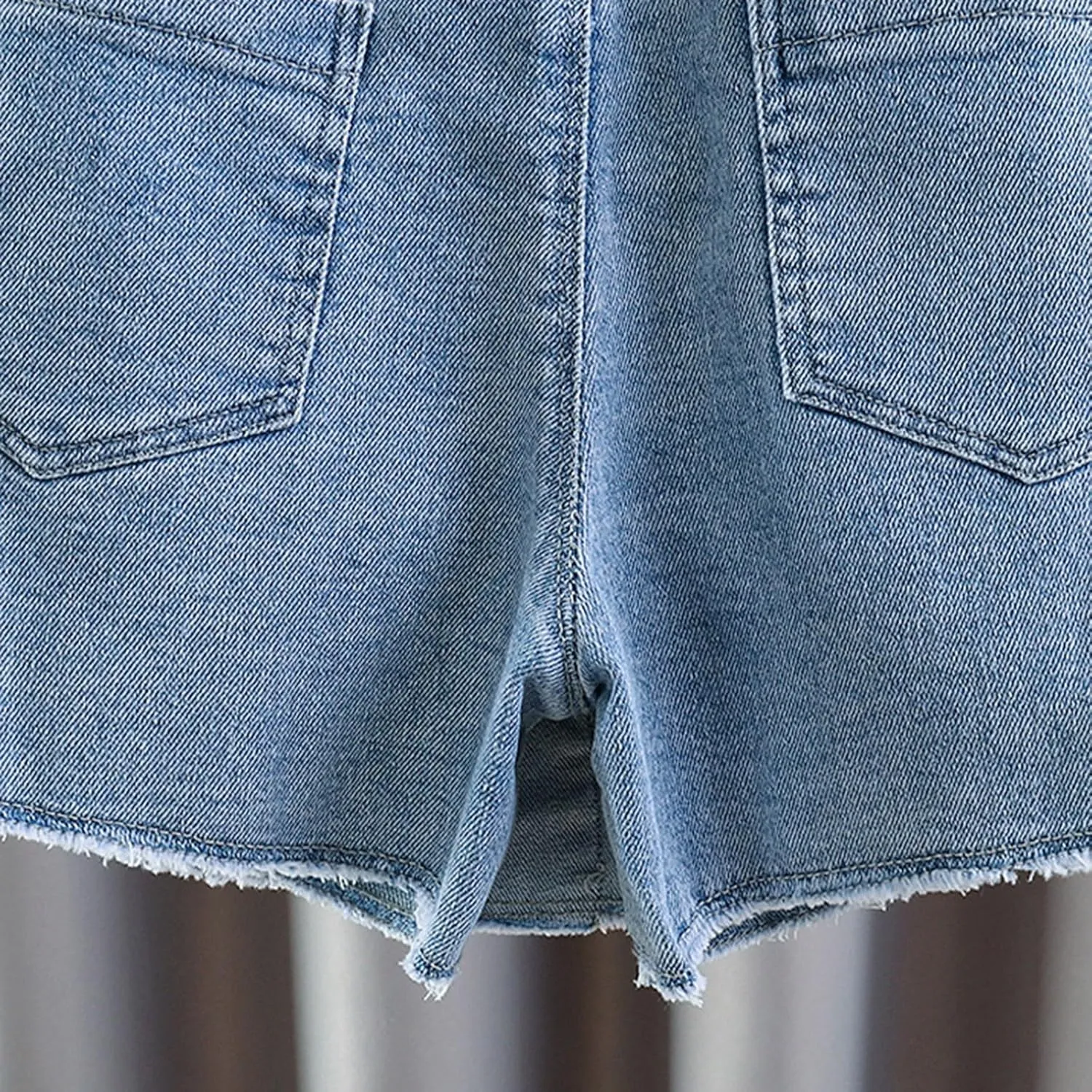Wrap Front Button Lace Bowknot Skort for Girls, Kids High Waisted Y2k Symmetrical Raw Hem Pocket Midi Denim Skirt