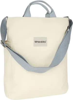 Wrapables Canvas Tote Bag for Women, Casual Cross Body Shoulder Handbag