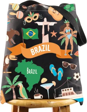 WZMPA Brazil Travel Tote Bag - Brazilian Style Tourist Gift Shoulder Bag
