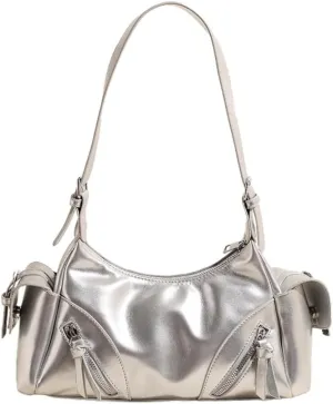 Y2k Shoulder Bag Women's Vintage Vegan Leather Shoulder Purse Punk Streetwear