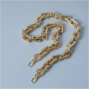YANGQI yaoqijie Woman Bag Accessory Detachable Parts Replacement Chain Solid Gold Acrylic Luxury Strap Women Shoulder Handle Chain Lasting (Color : Gold 85cm)