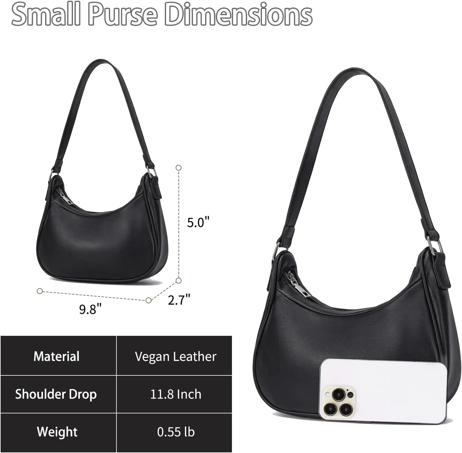 YIKOEE Shoulder Bag Y2k Purse: 90s Mini Underarm Bag - Cute Small Purse