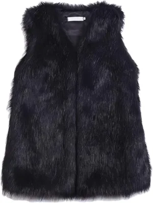Youhan Women's Faux Fur Vest Coat Sleeveless Jacket