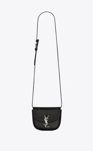 YSL CALFSKIN LEATHER SNAKE EMBOSSED SMALL MONOGRAM KAIA CROSSBODY