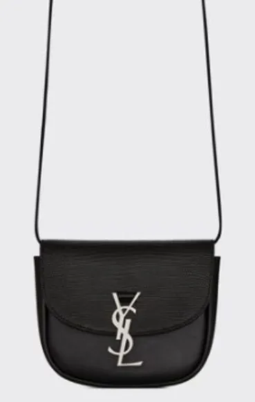 YSL CALFSKIN LEATHER SNAKE EMBOSSED SMALL MONOGRAM KAIA CROSSBODY