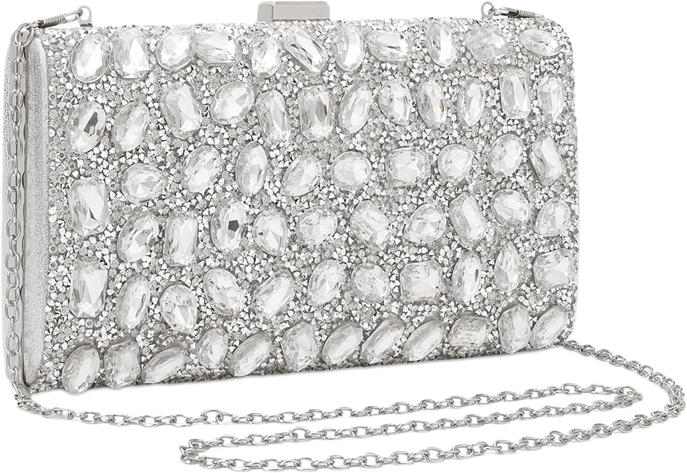 YYW Women Rhinestone Clutch Purse Evening Bag Sparkly Crystal Beaded Handbag for Party