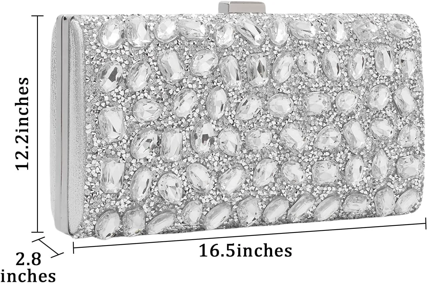 YYW Women Rhinestone Clutch Purse Evening Bag Sparkly Crystal Beaded Handbag for Party