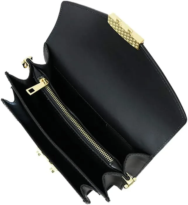 Zaniah Shoulder Bag, Genuine Leather Made in Italy
