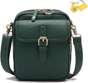Zealburst Crossbody Leather Bag, Forcipower Crossbody Leather Bag for Women, Vintage Cross Body Shoulder Purse