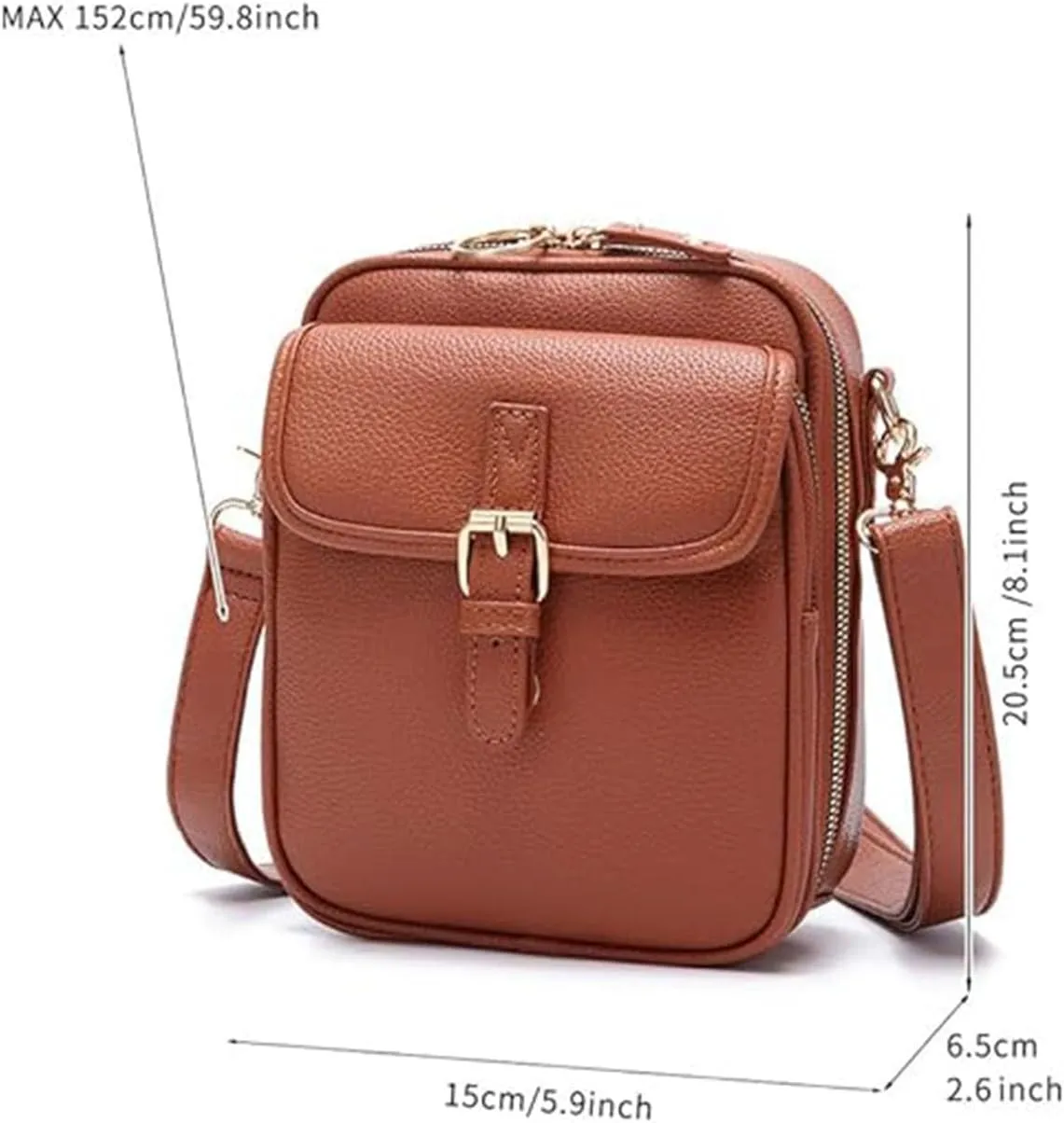 Zealburst Crossbody Leather Bag, Forcipower Crossbody Leather Bag for Women, Vintage Cross Body Shoulder Purse
