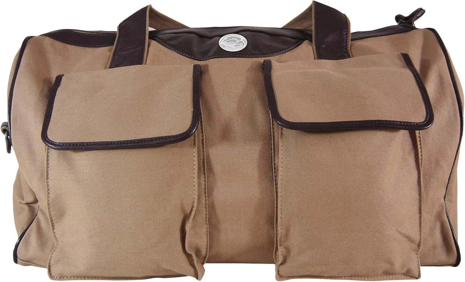 ZEP-PRO NCAA Mens Kaki Canvas Concho Duffel Bag