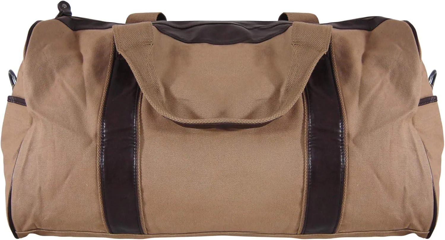 ZEP-PRO NCAA Mens Kaki Canvas Concho Duffel Bag