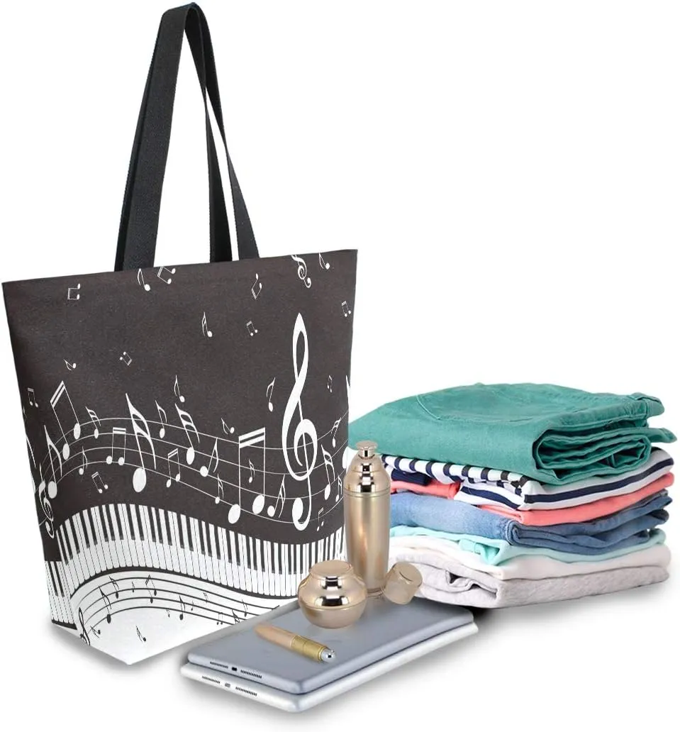 ZZKKO Japanese Cherry Canvas Tote Grocery Bag Shoulder Casual Book Bag