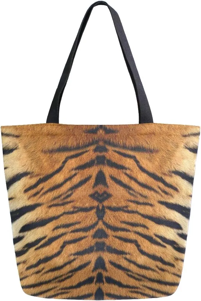 ZZKKO Japanese Cherry Canvas Tote Grocery Bag Shoulder Casual Book Bag